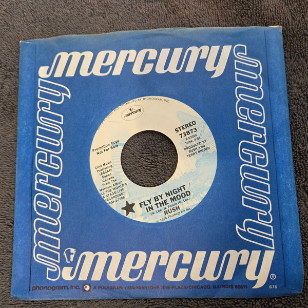 RUSH FLY BY NIGHT IN THE MOOD PROMO MERCURY 73873 SOMETHING FOR NOTHING