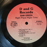 SAM GREEN RIGHT PLACE RIGHT TIME