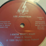 LEE JOSEFFSON I KNOW WHAT I WANT 12" NEW